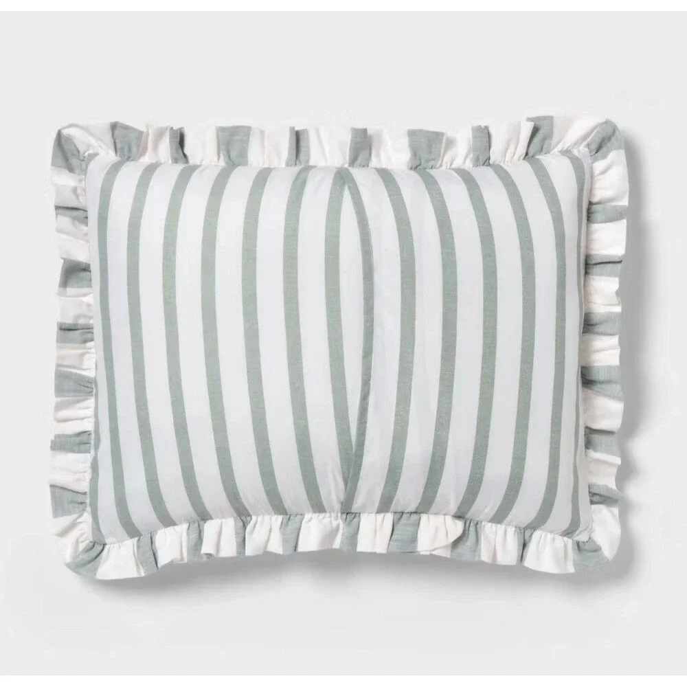 RARE 8pc King Cabana Striped Floral Comforter and Sheet Set - Threshold NEW